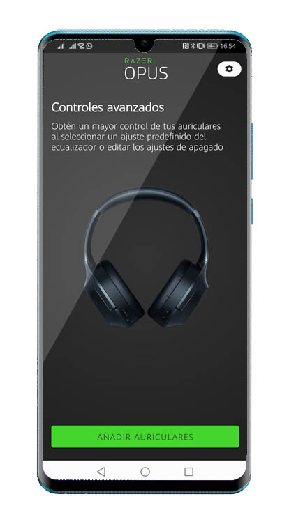 Auriculares con cancelación de ruido Razer Opus Techandising app Android