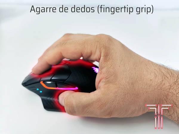 Agarre de dedos fingertip grip raton mouse gaming Techandising